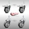 Service Caster 4 Inch SS Thermoplastic Rubber 1/2 Inch Stem Caster Total Lock Brake SCC, 2PK SCC-SSTSTTL20S414-TPRB-M1015-2-S-2 - alternate 1